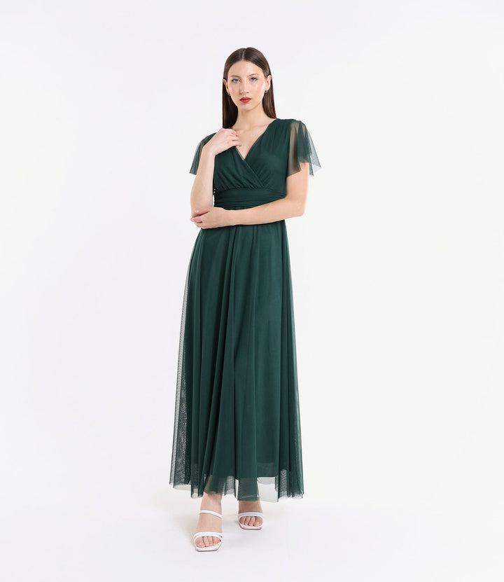 Vivian Short Sleeve Tulle Dress