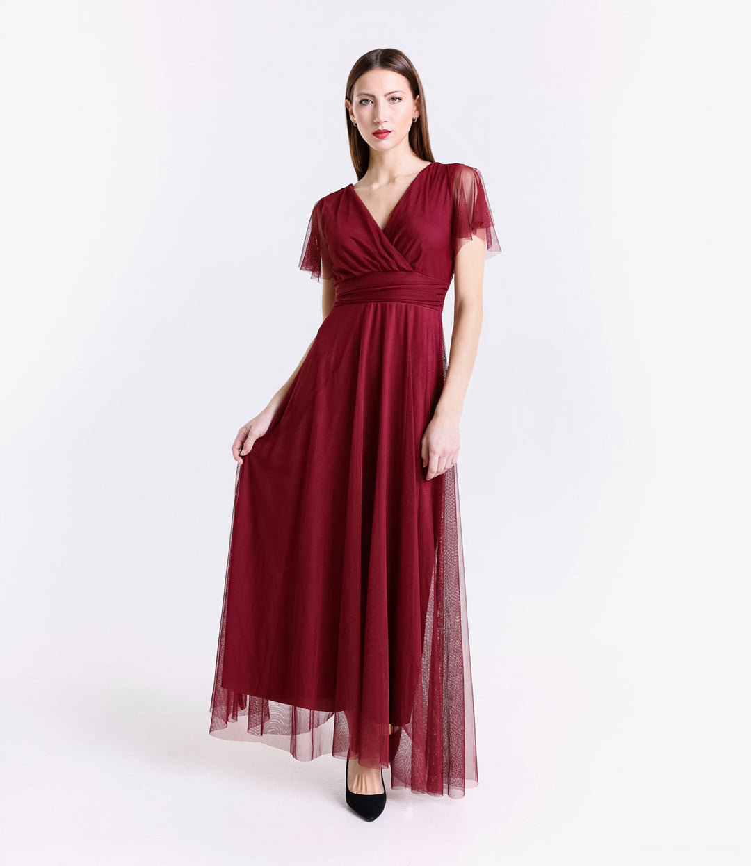Vivian Short Sleeve Tulle Dress