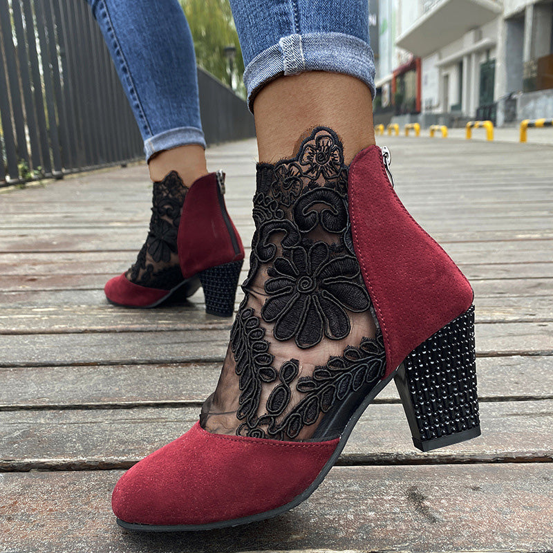 Capucine™ - Elegant Lace Ankle Boots