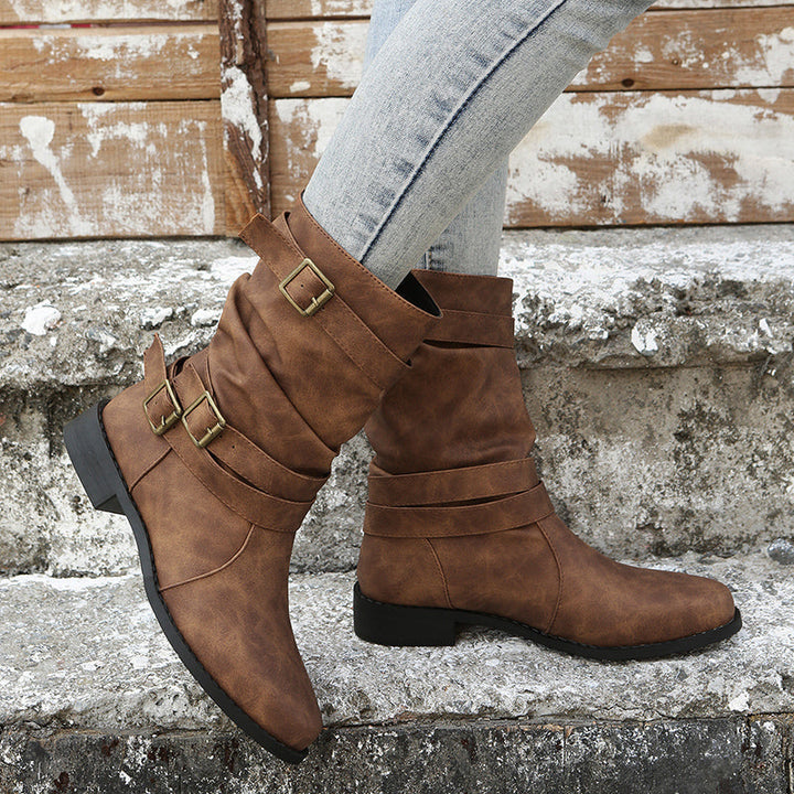 Nettie™ - Retro Leather Boots for Fall-Winter