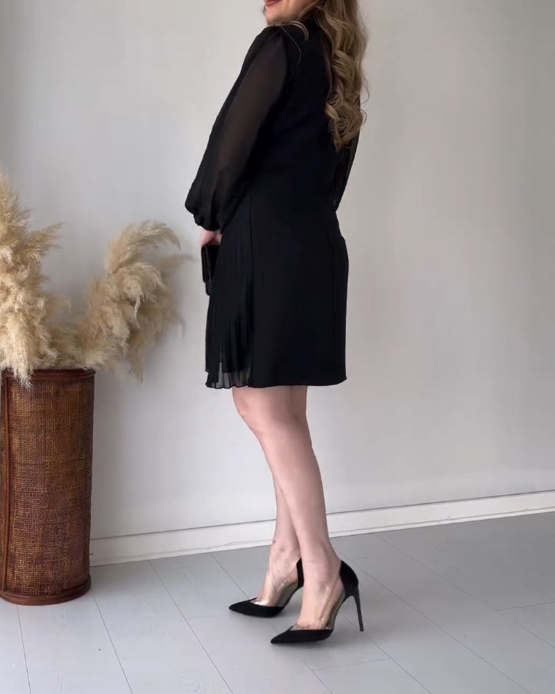 Noella™ - Festive Dress with Golden Bow