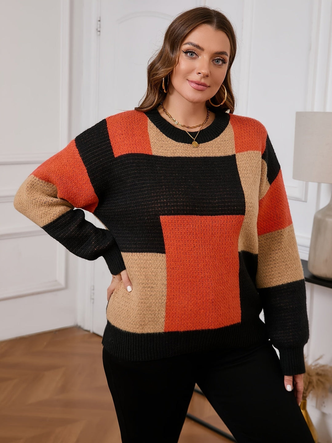 Nicolette™ - Two-Tone Knit Sweater - Elegance and Comfort for Winter