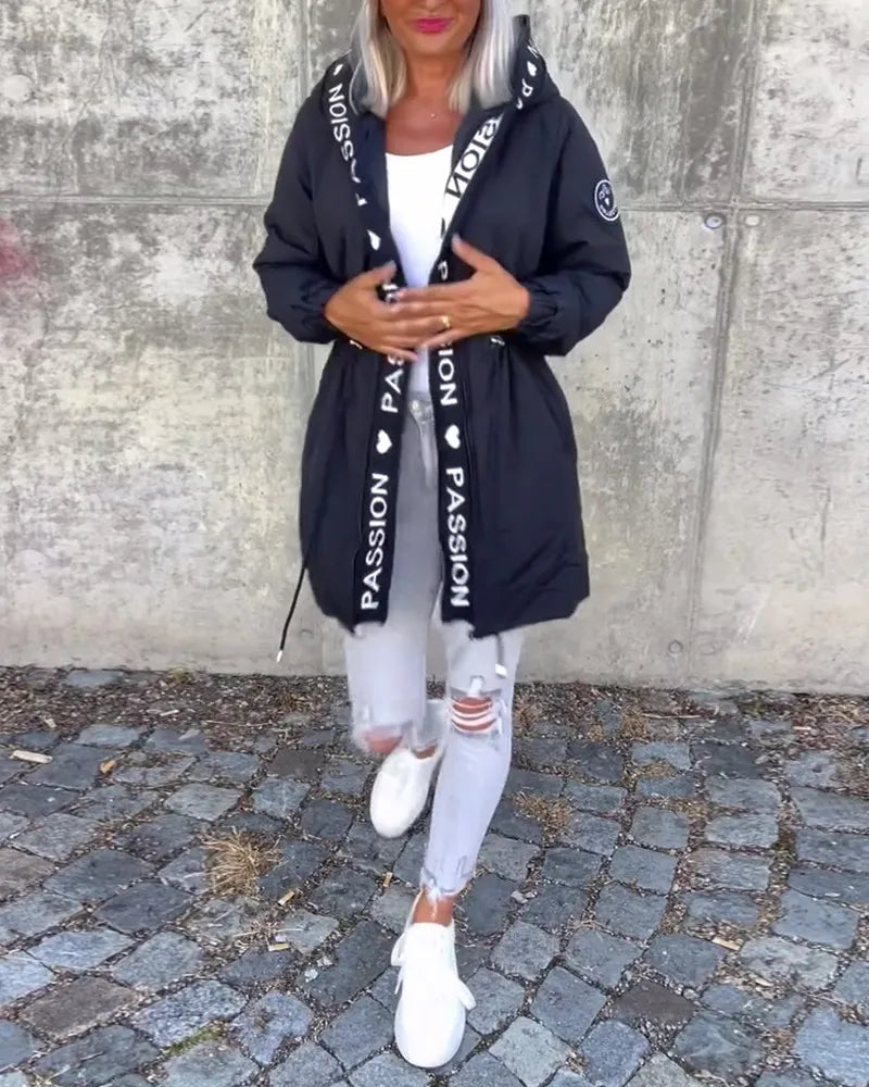 Annina - Hooded Jacket with Drawstring and Zipper