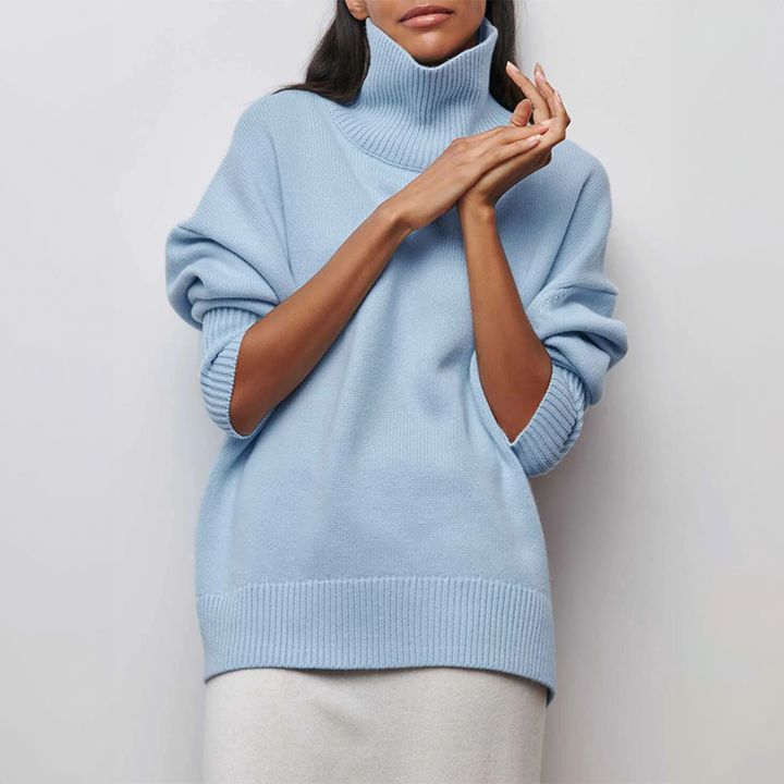 Micheline™ - Chic Pullover with Ribbed Pockets for Women