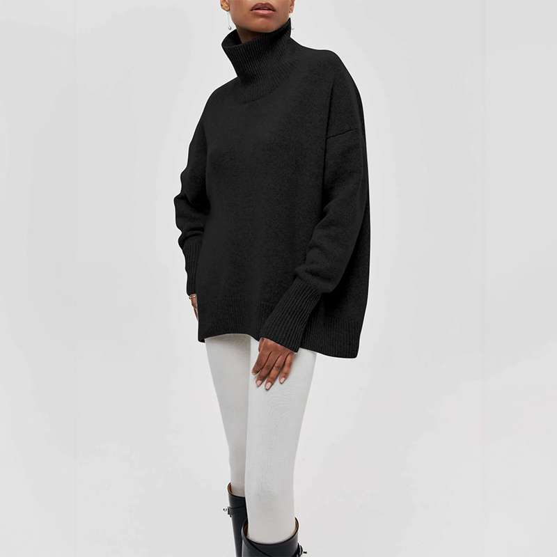 Micheline™ - Chic Pullover with Ribbed Pockets for Women