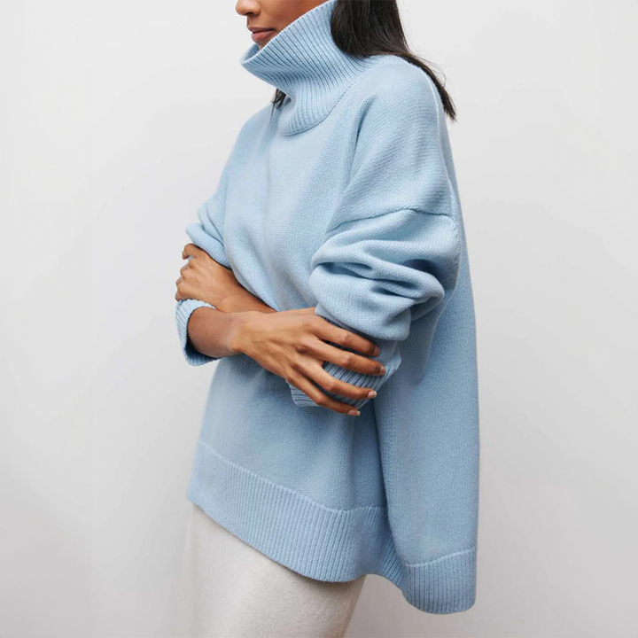 Micheline™ - Chic Pullover with Ribbed Pockets for Women