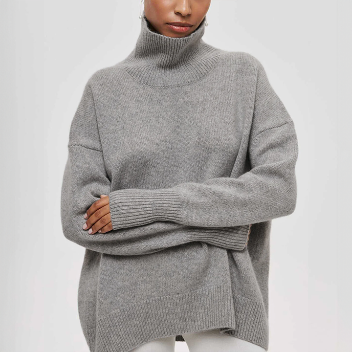 Micheline™ - Chic Pullover with Ribbed Pockets for Women