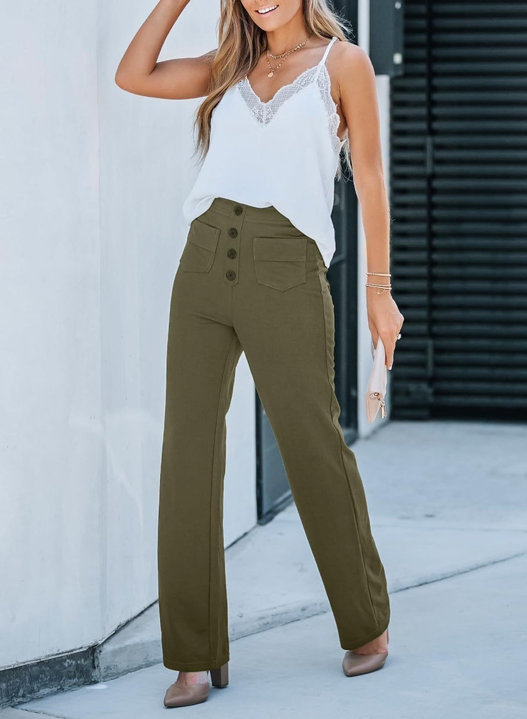 Nara™ - High Elasticity - High-Waisted Straight Leg Casual Pants