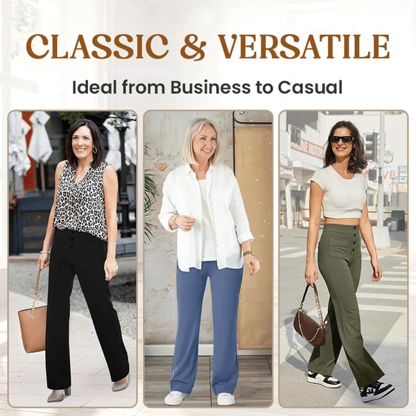 Nara™ - High Elasticity - High-Waisted Straight Leg Casual Pants