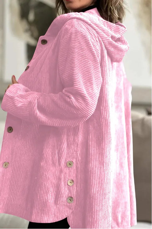 Christine - Cozy Cord Jacket with Hood