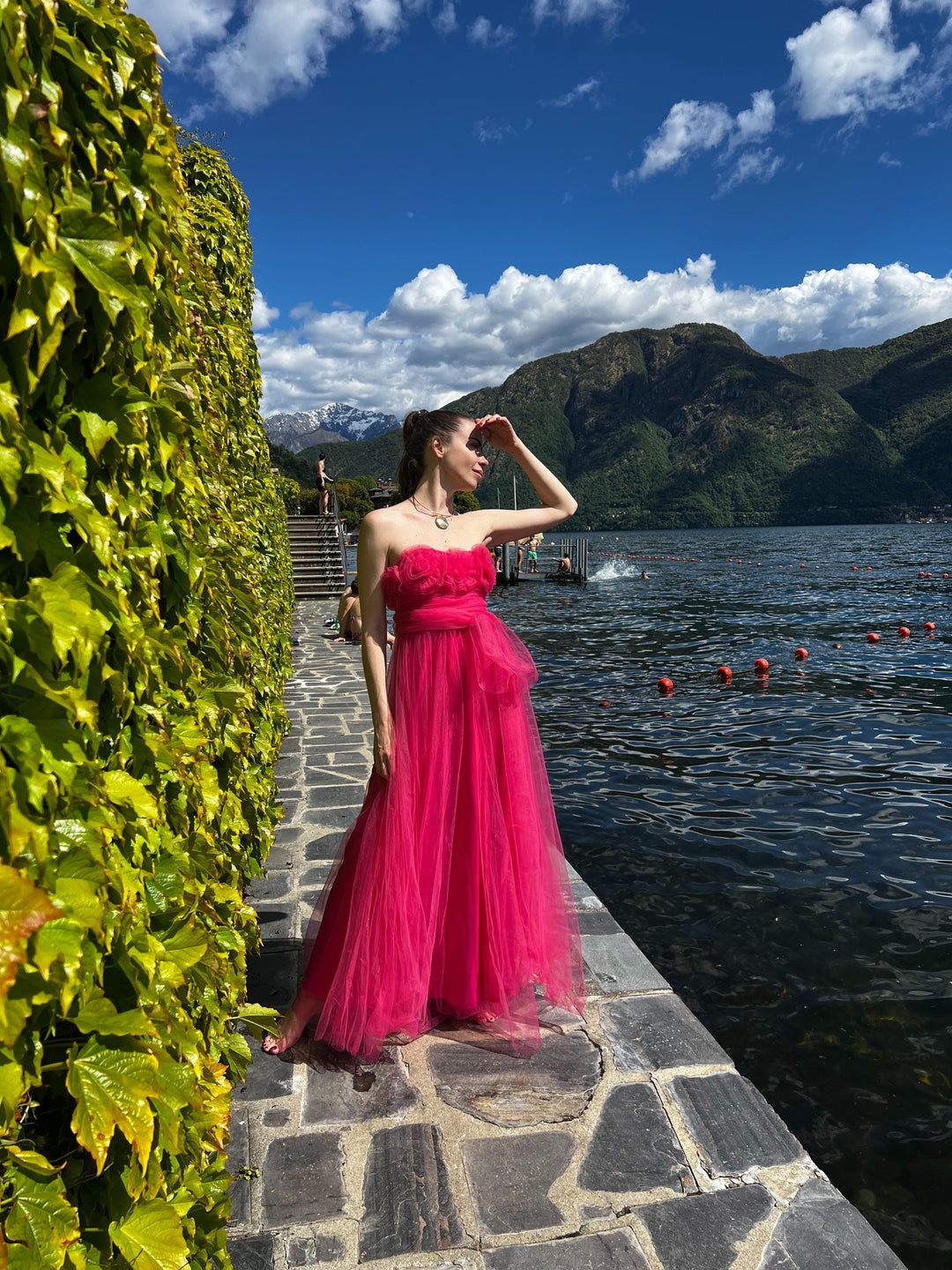 Long Tulle Strapless Dress Vittoria