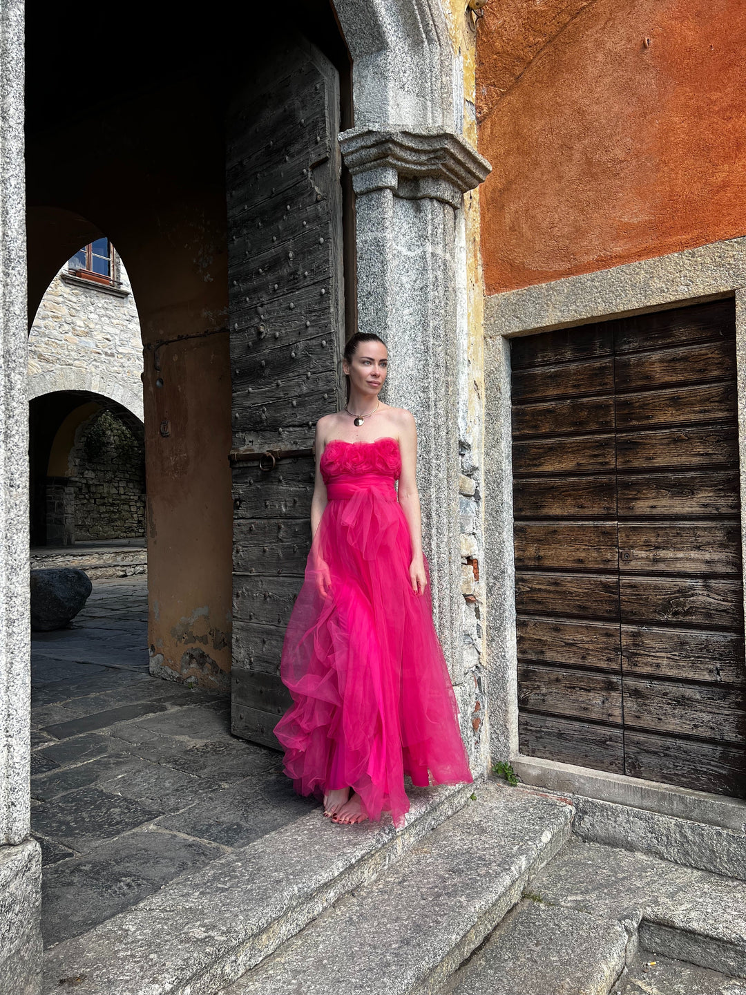 Long Tulle Strapless Dress Vittoria