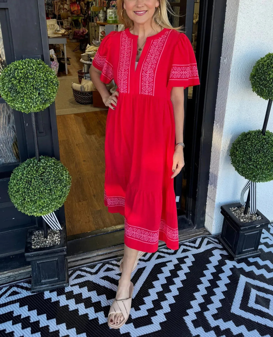 Noéa™ - Bohemian Long Dress with V-Neck