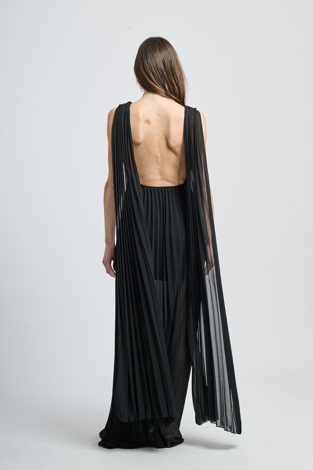 Elegant Long Pleated Dress Alice