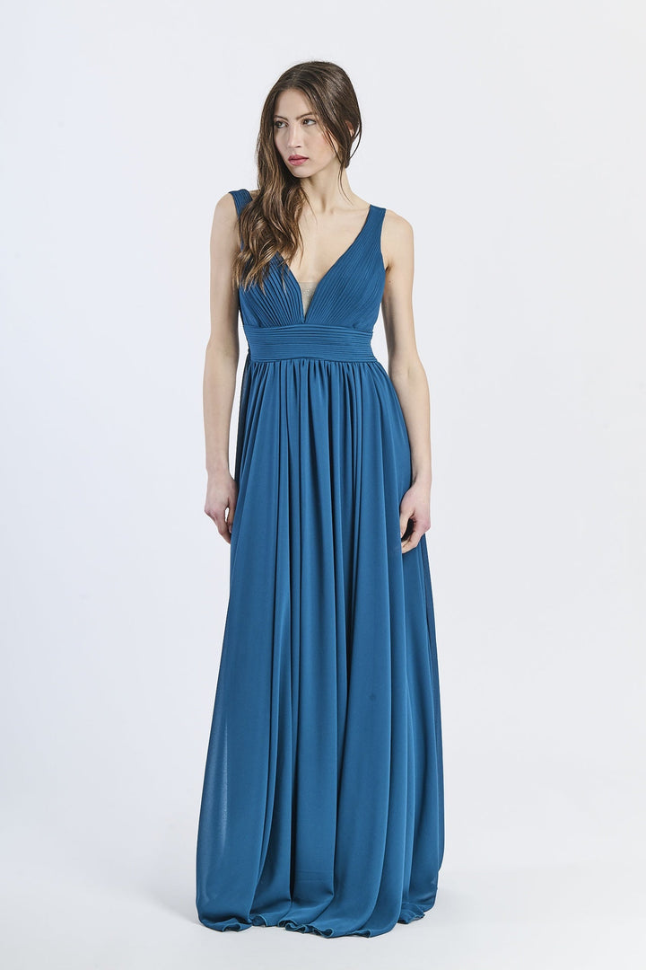 Wide Long Chiffon Bridesmaid Dress Zoe