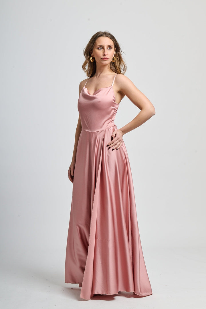 Elegant Long Dress with Side Slit Maria