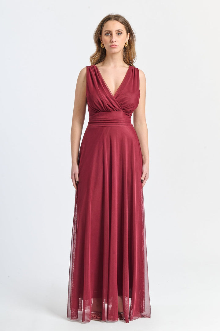 Tulle Bridesmaid Dress with V-Neck Flavia