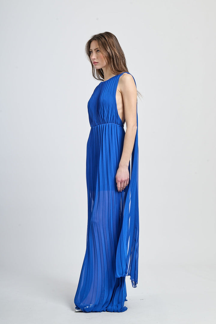 Elegant Long Pleated Dress Alice