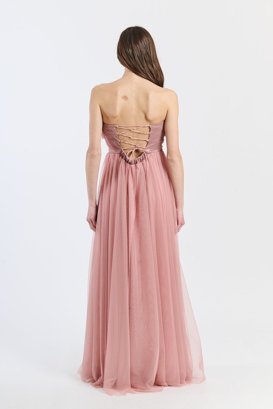 Long Tulle Strapless Dress Vittoria