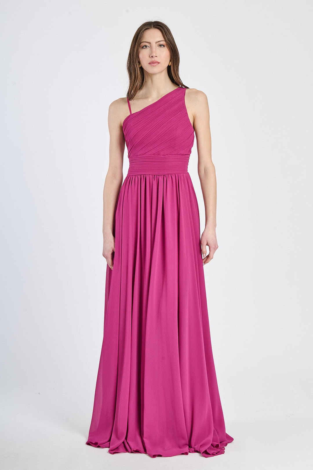 Asymmetrical Tulle Long Dress Luna