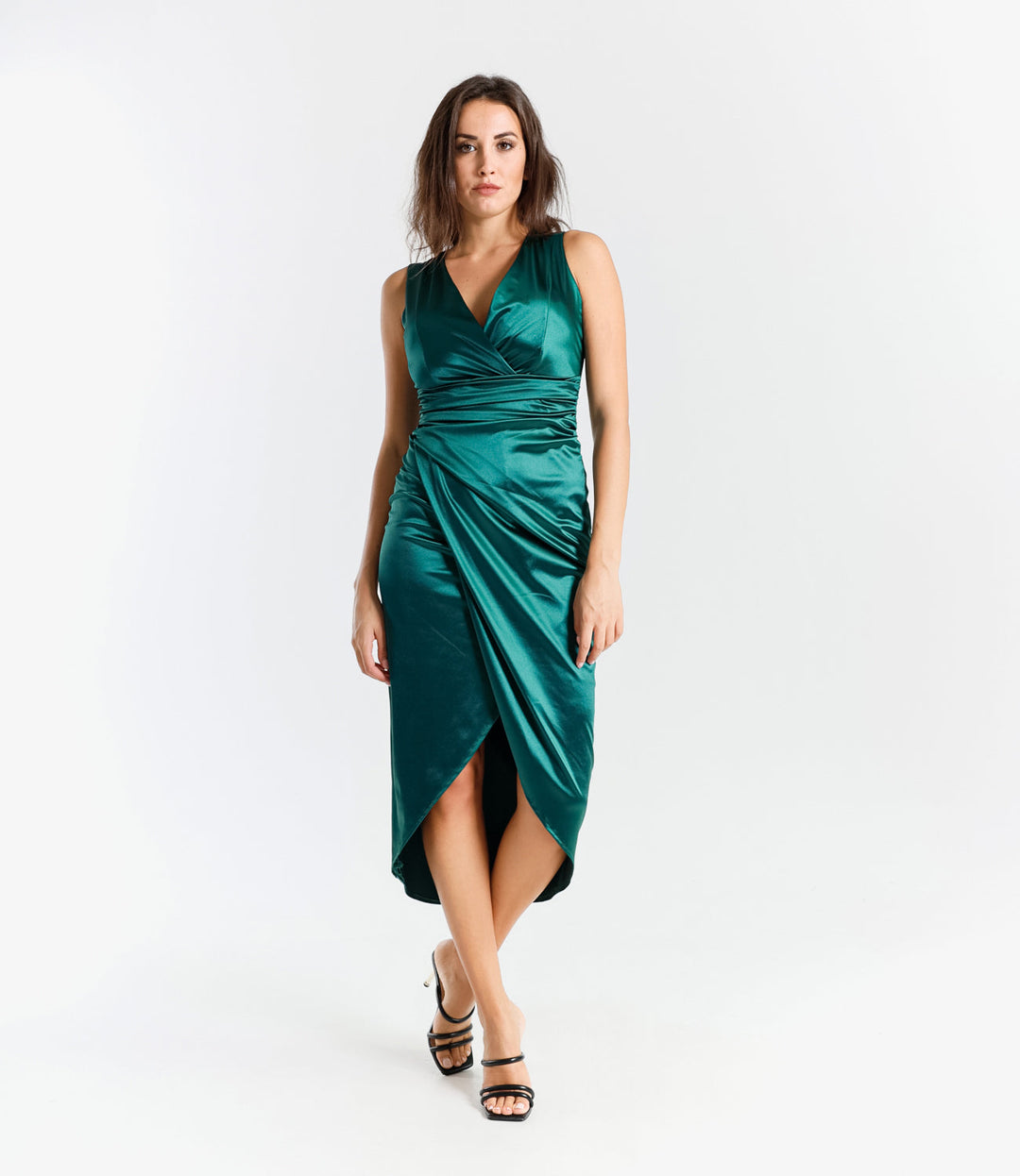 Long Sleeveless Satin Dress Eleonora