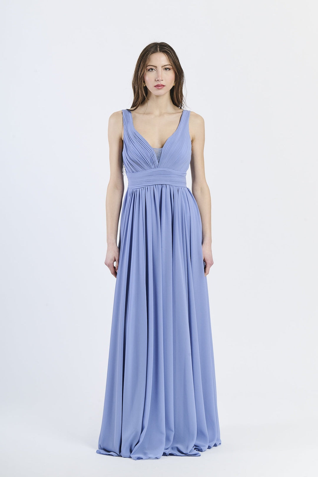 Wide Long Chiffon Bridesmaid Dress Zoe