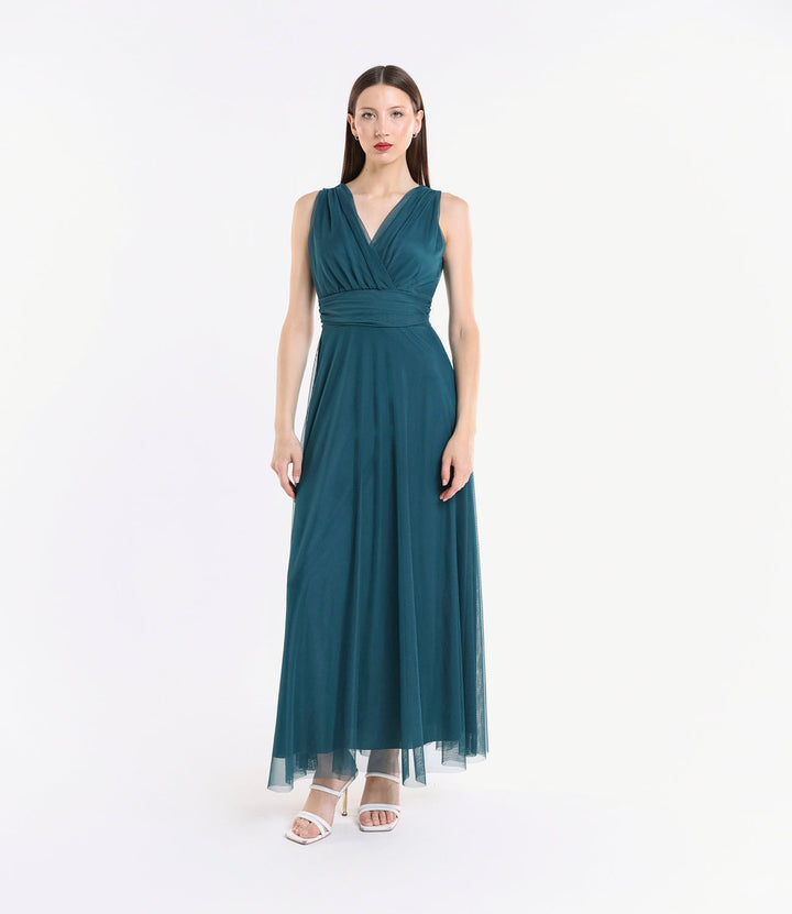 Tulle Bridesmaid Dress with V-Neck Flavia