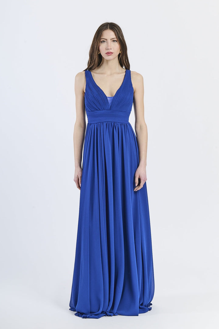 Wide Long Chiffon Bridesmaid Dress Zoe