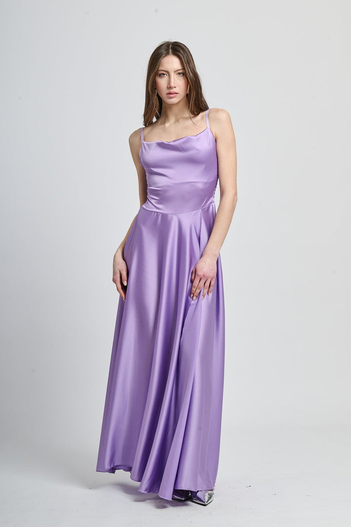 Elegant Long Dress with Side Slit Maria