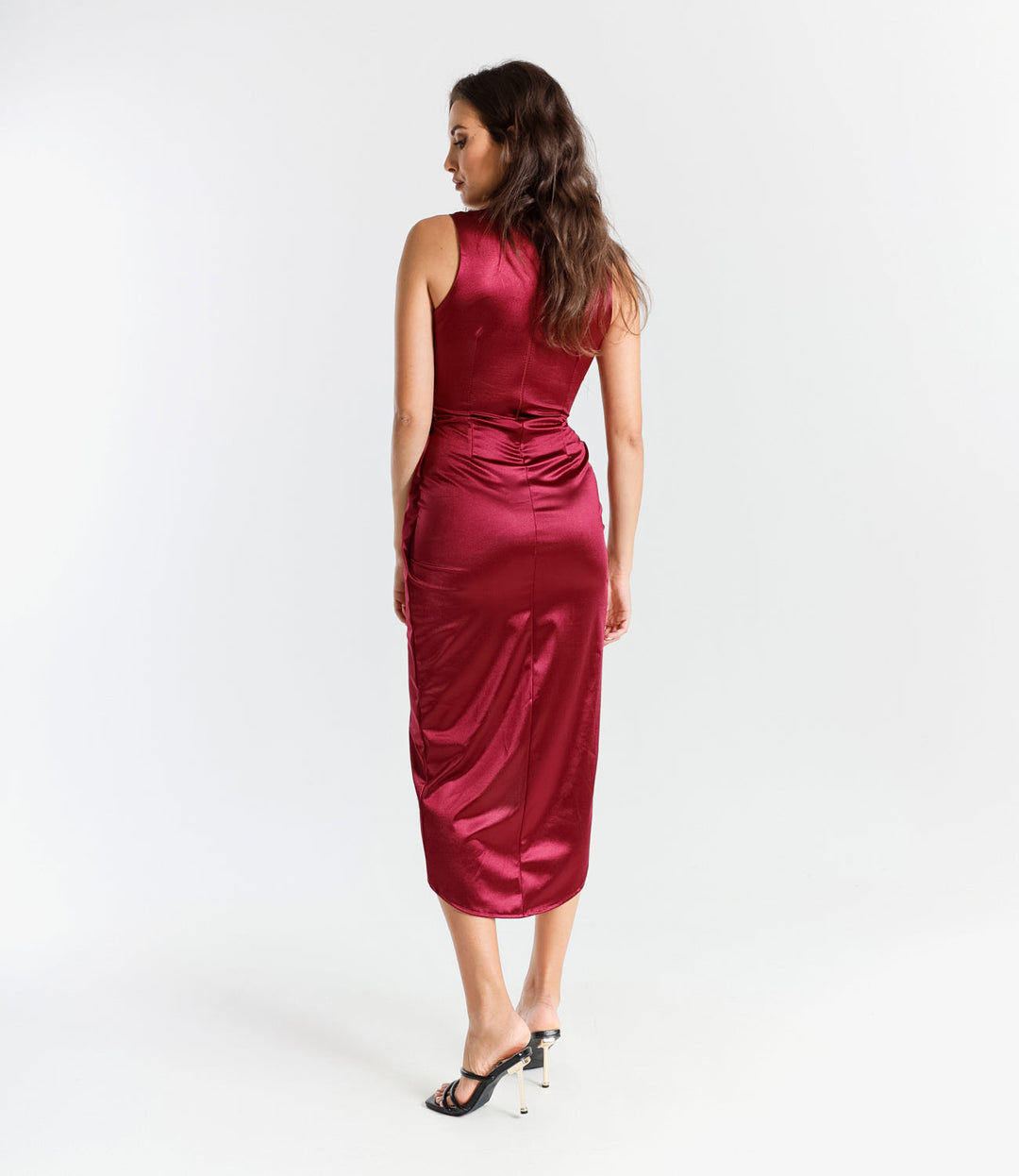 Long Sleeveless Satin Dress Eleonora