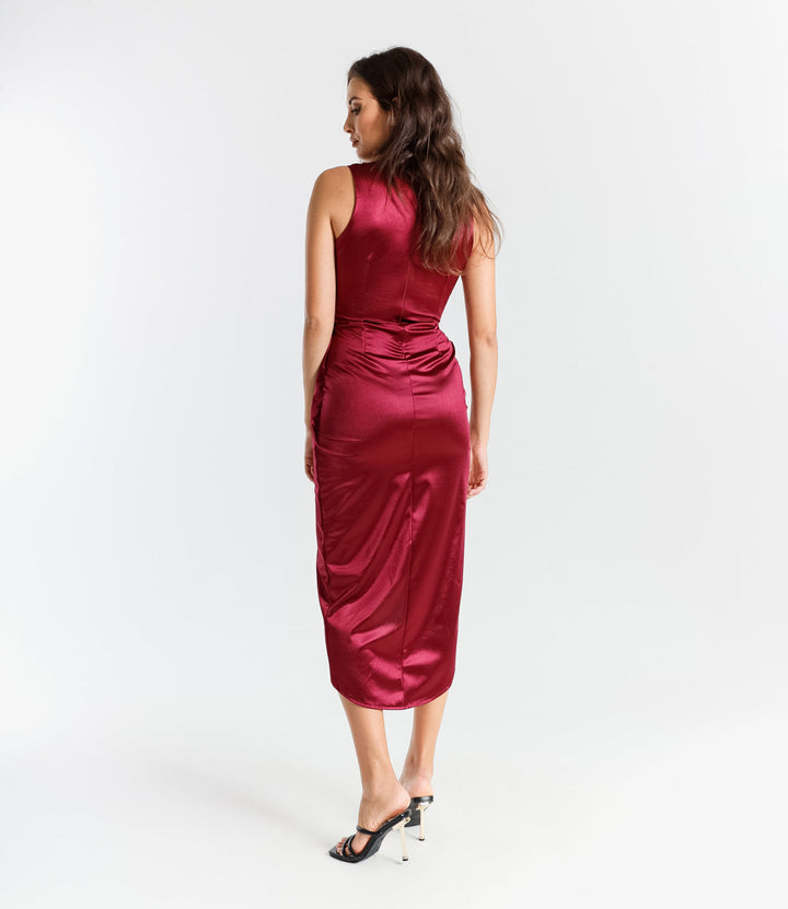 Long Sleeveless Satin Dress Eleonora