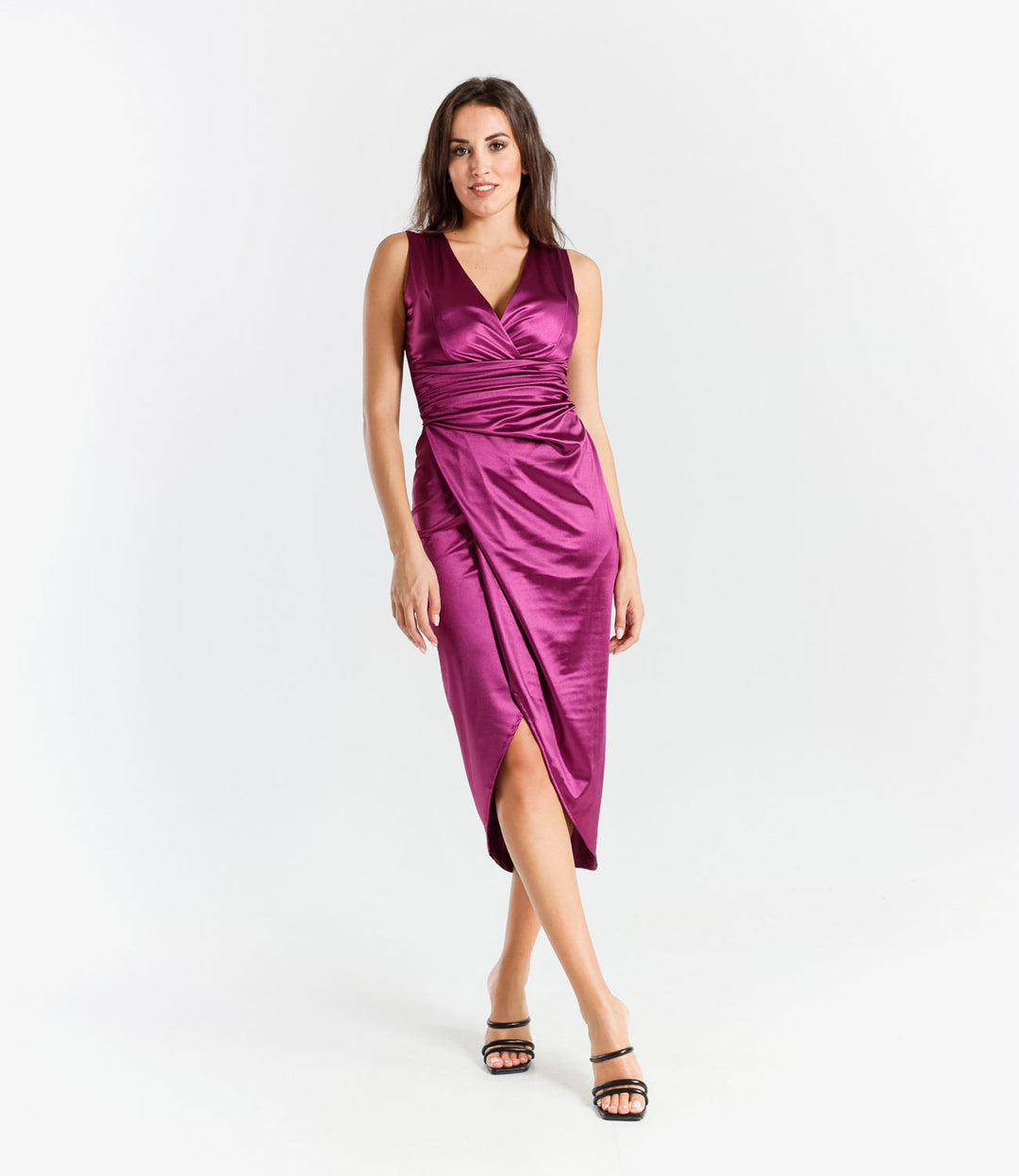 Long Sleeveless Satin Dress Eleonora