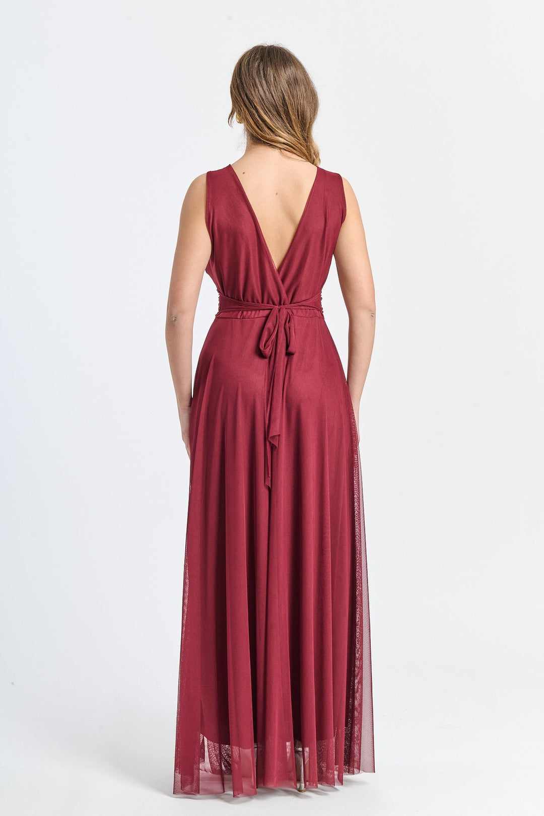 Tulle Bridesmaid Dress with V-Neck Flavia