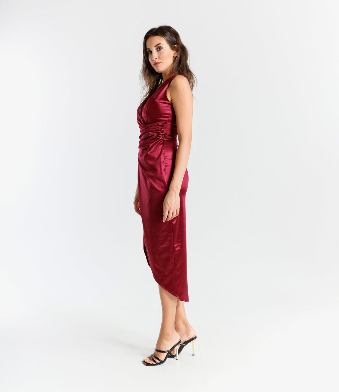 Long Sleeveless Satin Dress Eleonora