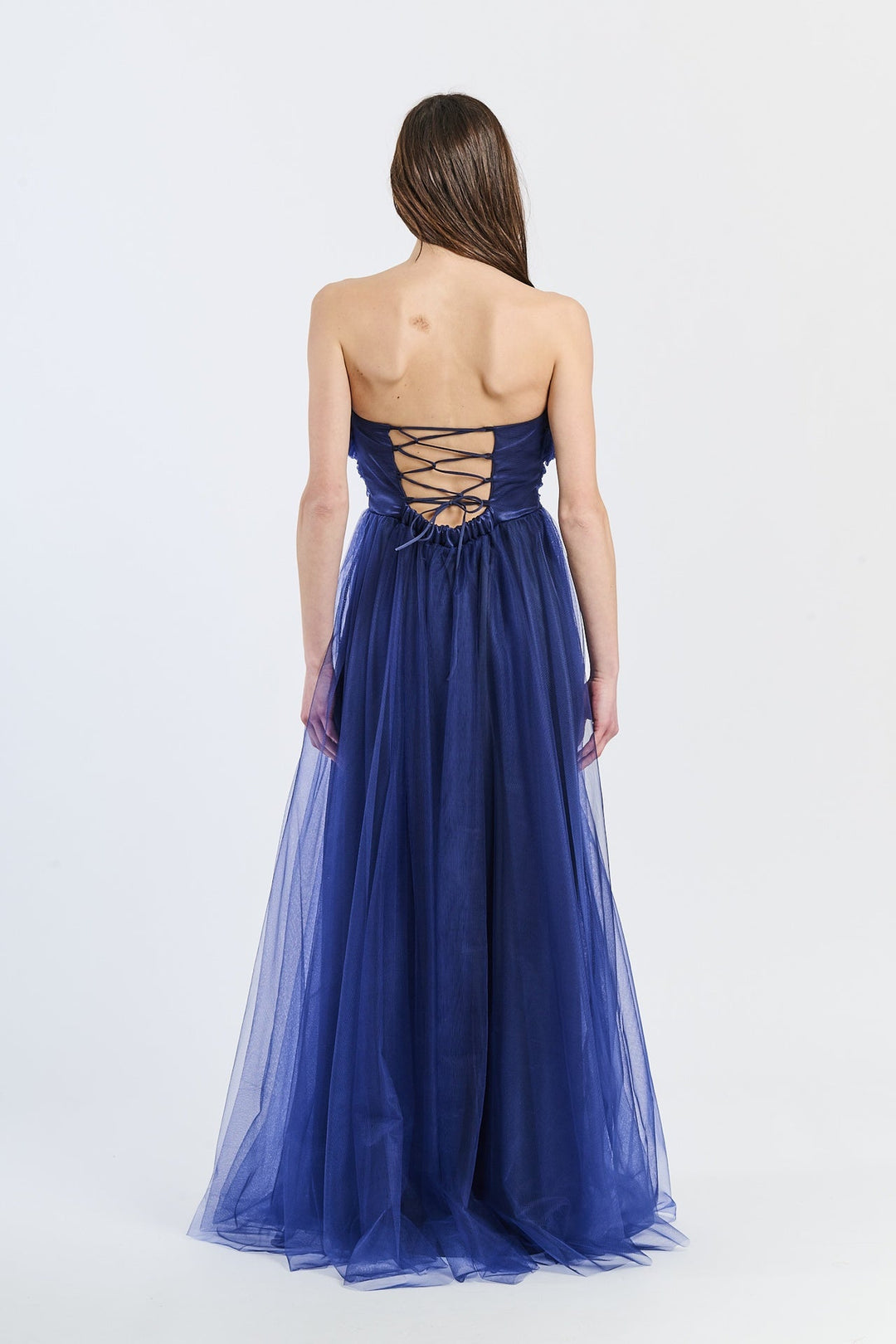 Long Tulle Strapless Dress Vittoria