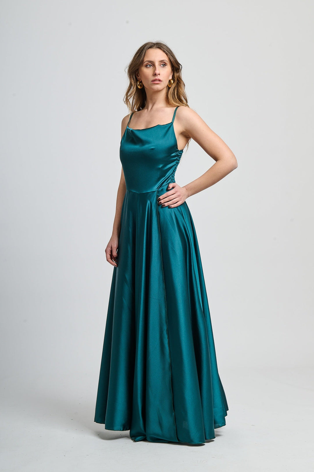 Elegant Long Dress with Side Slit Maria