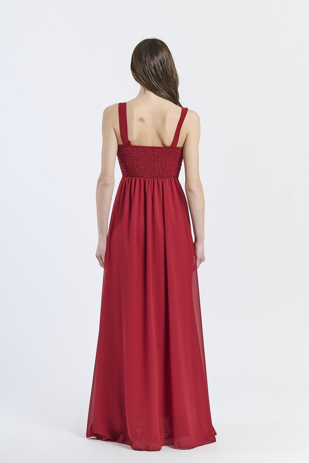 Wide Long Chiffon Bridesmaid Dress Zoe