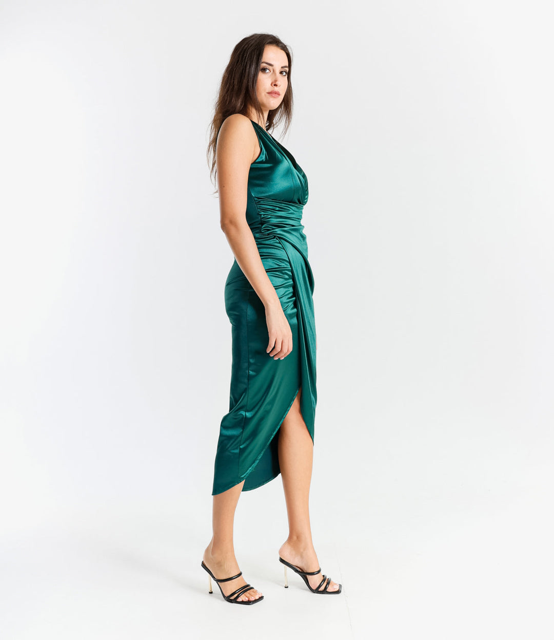 Long Sleeveless Satin Dress Eleonora