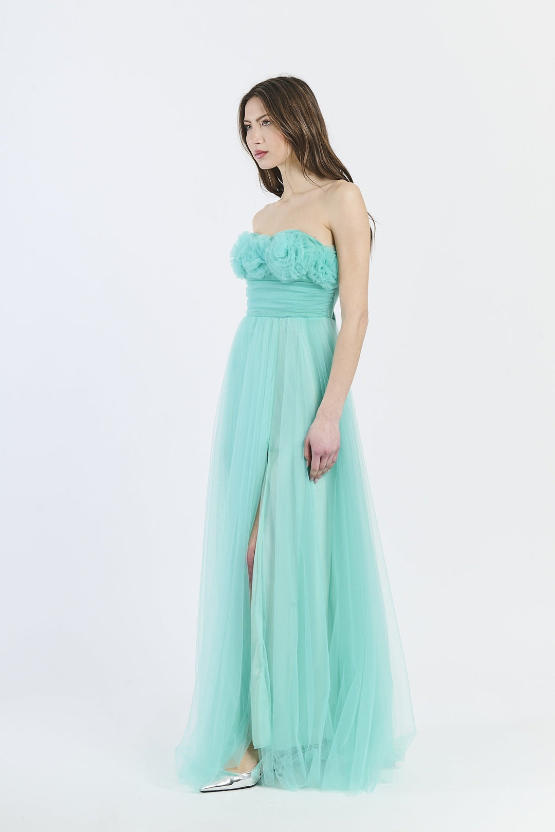 Long Tulle Strapless Dress Vittoria
