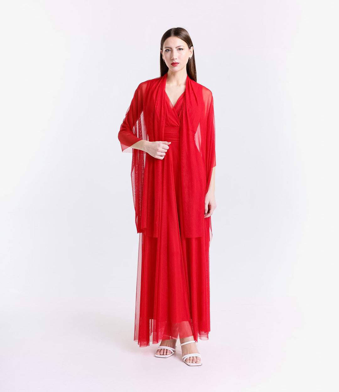 Tulle Bridesmaid Dress with V-Neck Flavia