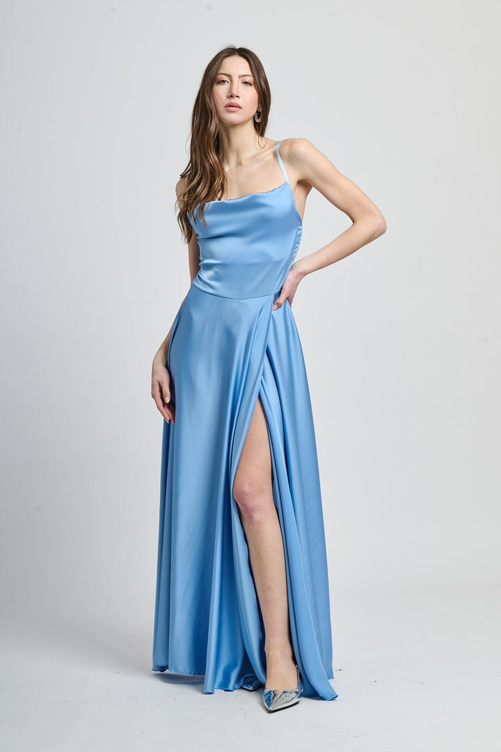 Elegant Long Dress with Side Slit Maria