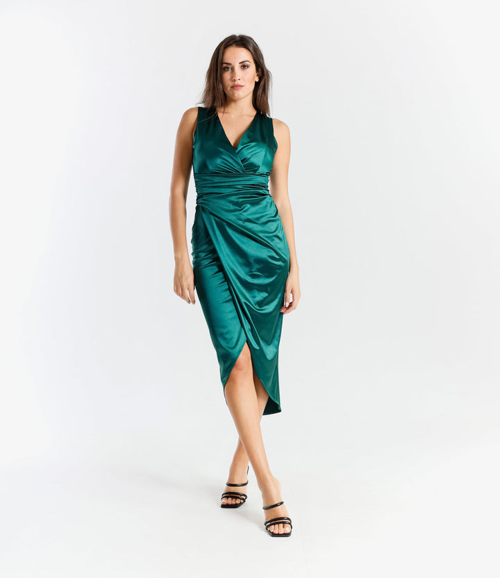 Long Sleeveless Satin Dress Eleonora