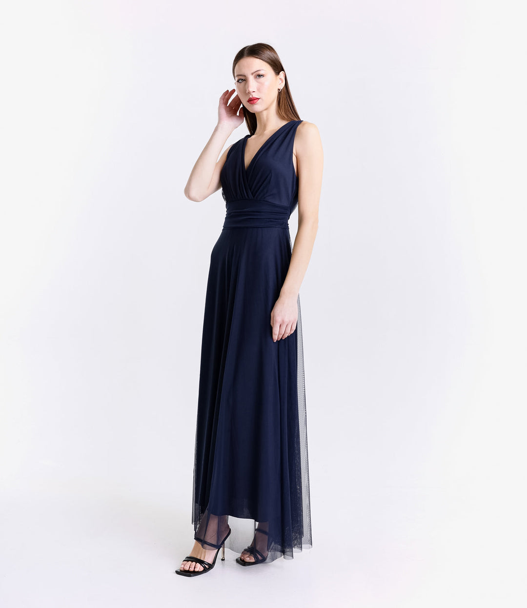 Tulle Bridesmaid Dress with V-Neck Flavia