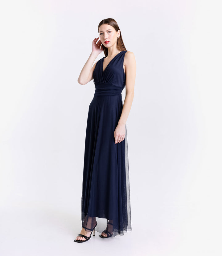 Tulle Bridesmaid Dress with V-Neck Flavia