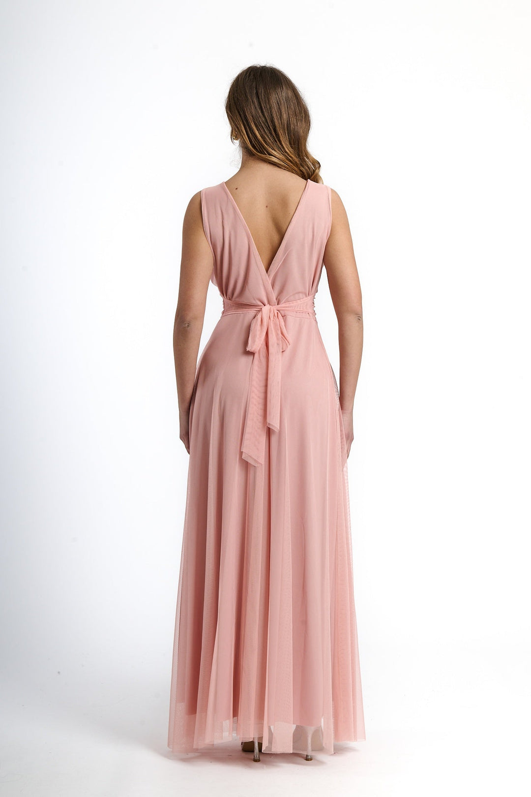 Tulle Bridesmaid Dress with V-Neck Flavia