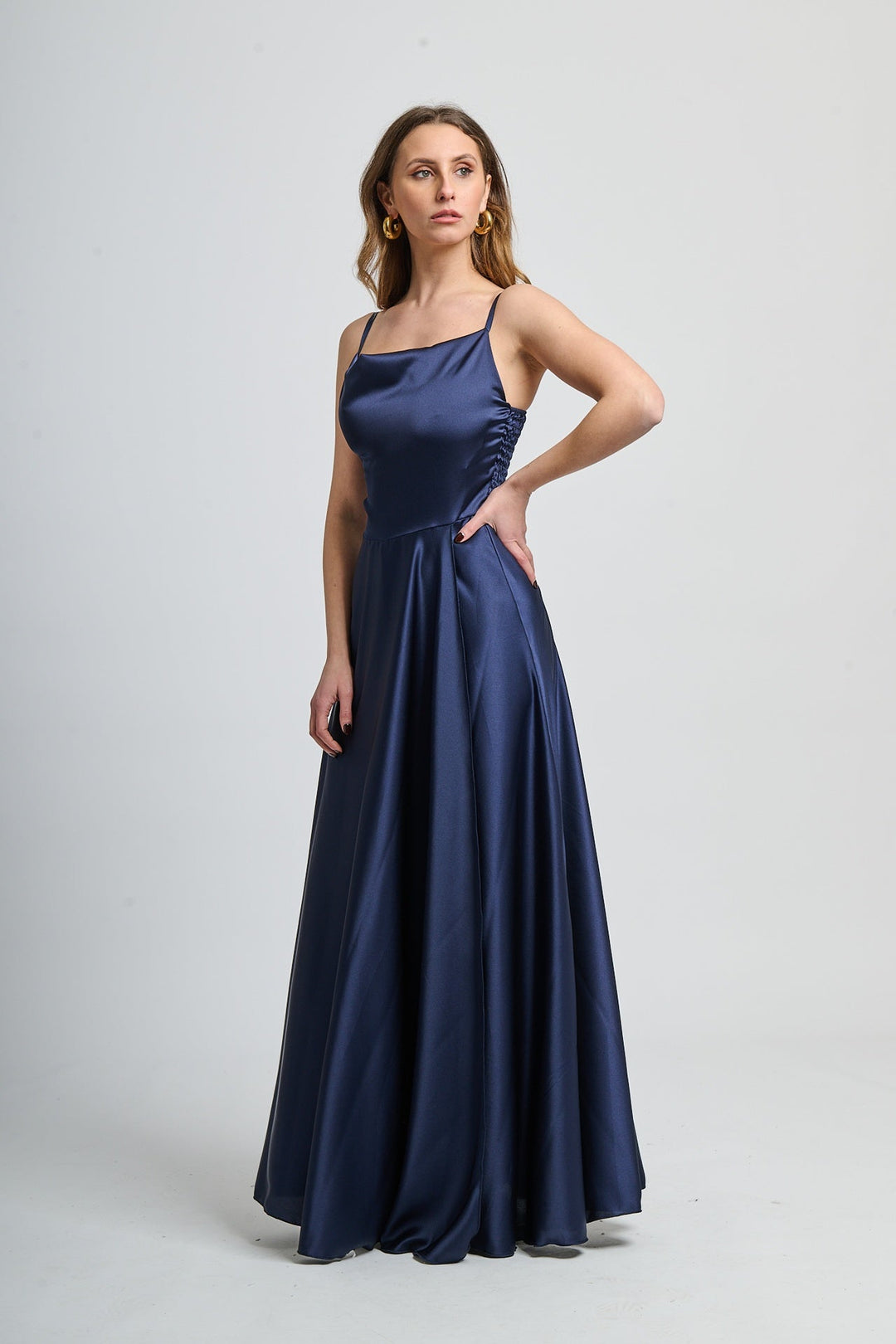 Elegant Long Dress with Side Slit Maria