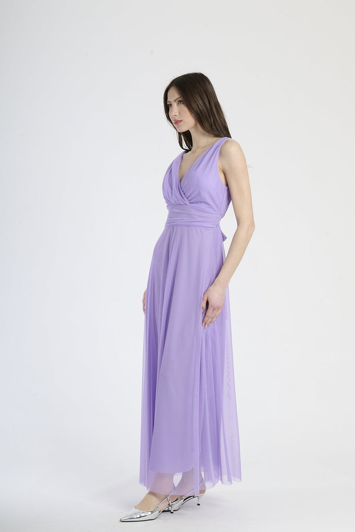 Tulle Bridesmaid Dress with V-Neck Flavia