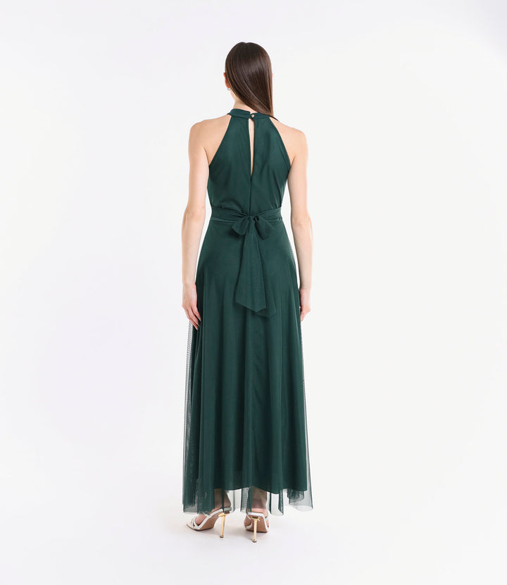 Long tulle cut-out dress Lucrezia