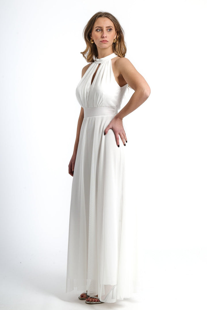 Long tulle cut-out dress Lucrezia