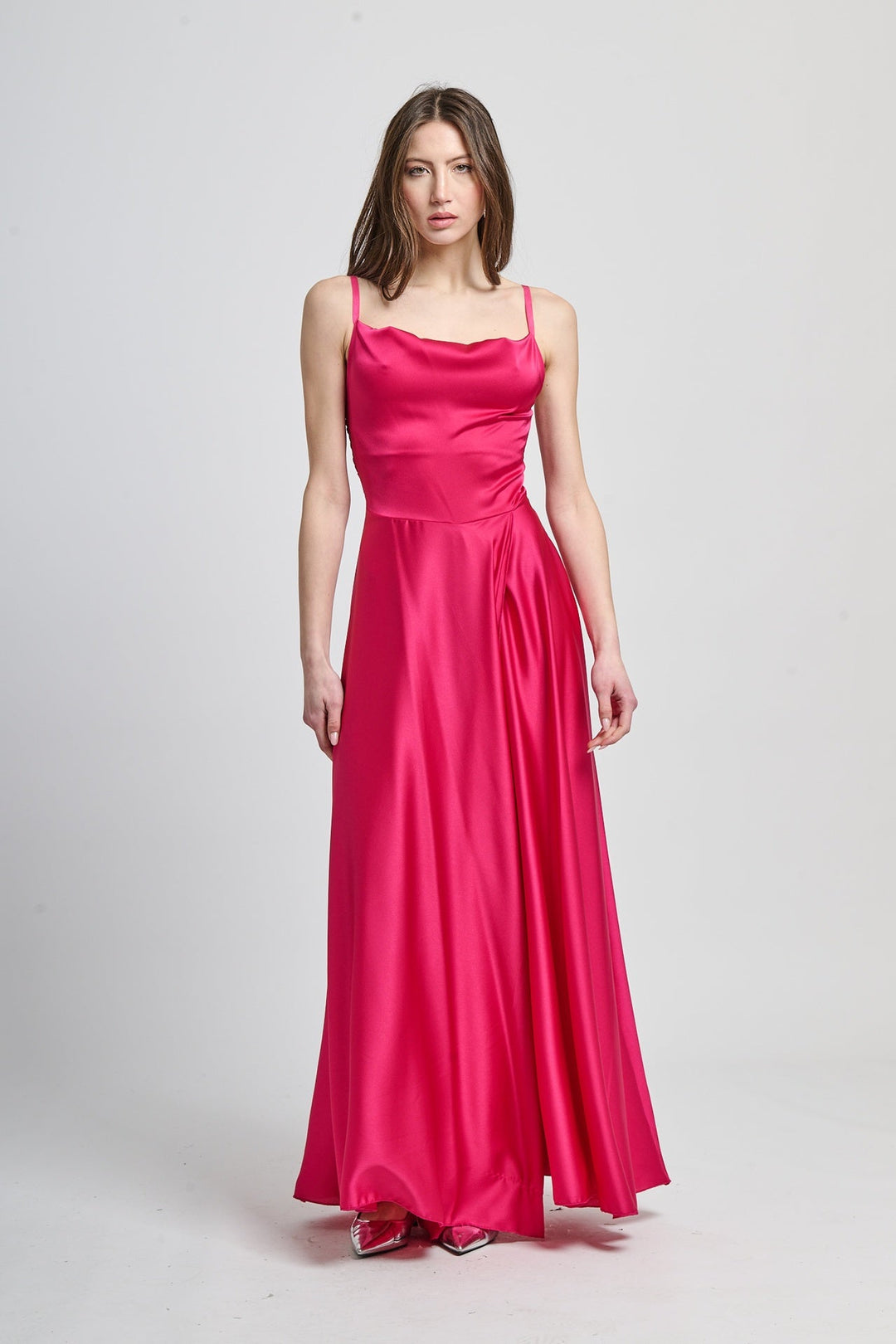 Elegant Long Dress with Side Slit Maria